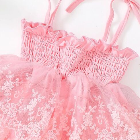 Newborn Baby Girls Romper Dress Sleeveless Pleated Halter Spaghetti Straps Tulle Bodysuit 1Pcs Summer Clothes in Kuwait