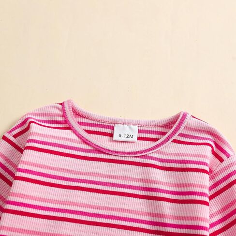 سترة صبي طفل سترة مجموعة سراويل مخططة ملابس متماسكة قمم طويلة الأكمام ولباس طماق in Kuwait