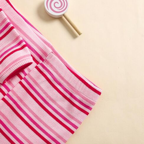 سترة صبي طفل سترة مجموعة سراويل مخططة ملابس متماسكة قمم طويلة الأكمام ولباس طماق in Kuwait