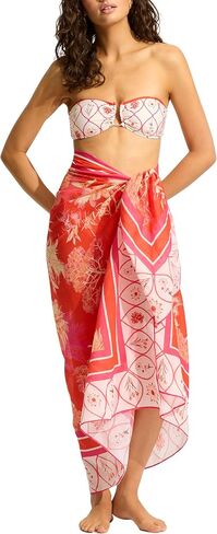 Seafolly womens Oversize Printed Multi Wear Sarong Pareo Cover Up in Kuwait