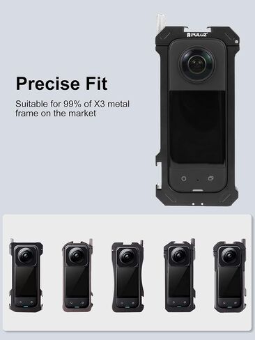 حارس العدسة اللزجة Puluz لـ Insta360 X3 العدسة واقي زجاجي بصري من أجل insta360 x3 ملحقات متوافقة مع جميع إطارات المعادن X3 - مقاومة للماء ، مضاد للقرع ، صلابة 9 ساعات in Kuwait
