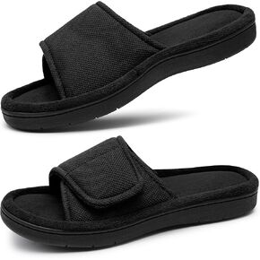 Women's Adjustable Indoor/Outdoor Machine Washable Memory Foam Slide