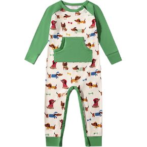 Baby Boys Long Sleeve Rompers Infant Boy Sung Fit Romper Toddlers Newborn Viscose from Bamboo Pjs