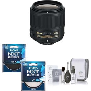 Nikon 35mm f/1.8G ED AF-S NIKKOR Lens, Bundle with Hoya 58mm CPL+UV Filter Kit, Cleaning Kit