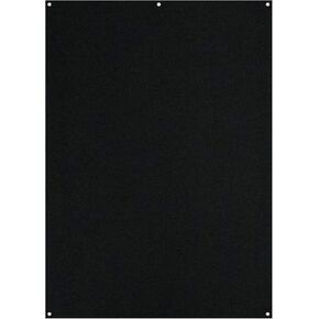 Westcott X-Drop Wrinkle-Resistant 5' x 7' (1.52 x 2.13m) Backdrop for Headshots, Photoshoots & Product Photos - Portable and Travel Friendly (Rich Black)