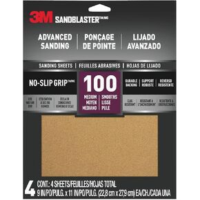 3M Company 20100-G-4 4PK 9x11 100G Sandpaper