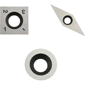 3pcs Tungsten Carbide Cutter Insert Set for Wood Turning Tools Replacement Accessories (#set1)