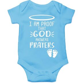 CBTwear I Am Proof That God Answers Prayers - Baby Clothes - Funny Newborn Bodysuit Outfits for Boys and Girls