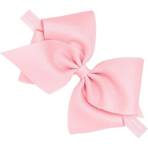Wee Ones Girls' Mini King Grosgrain Bow on Matching 5/8" Elastic Band