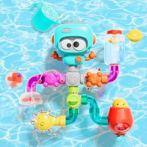DIY Assemble Water Pipe, Bath Toys for Kids Ages 4-8, Building Kit for Ages 5-7, Fun Bath Tub Time Birthday Gifts for Toddlers 3 + Year Old Boys & Girls