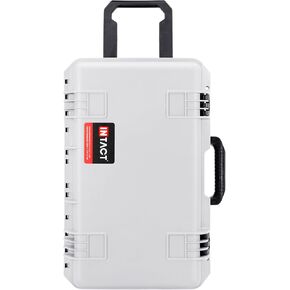 Eylar 22 Inch Intact Premium Series Hard Rolling Carry-On Travel Case, Lightweight and Durable Design with Foam (Gray)