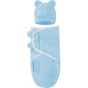 Baby Swaddle Sleep Sacks with Hats for 0-3 Months Baby Swaddle Blanket Wrap Newborn Swaddles Sack for Baby Boy Girl