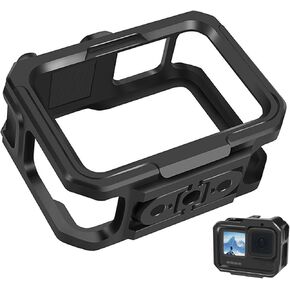 Aluminium Protective Case for GoPro Hero 13/12/11/10/9, Durable Hard Frame Cases Protector, Strong Metal Housing Frame Video Cage with Magnetic Fingers and Sliding Cover