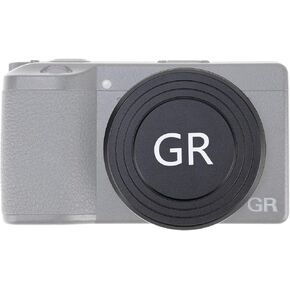 Metal Lens Cover Cap for Ricoh GR III GR III HDF GR IIIx GR IIIx HDF GR II,Anti-dust Lightweight Durable Camera Lens Protection Cover for GR3 HDF GR3x HDF GR2 with Soft EVA Interior Aluminium Alloy