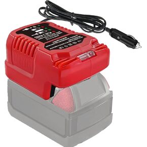 Car Battery Charger for Milwaukke M-18 Lithium-Ion 18V Battery Charger with LED Indicator, Vehicle Charger Compatible with for Milwaukke 18V Battery 48-11-1840, 48-11-1841, 48-11-1850