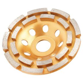 4.5 Inch Double Row Cup Grinding Wheel,Grinding Cup Wheel Heavy Duty Turbo Row Concrete Grinding Wheel Disc for Angle Grinder, Granite, Stone, Marble, Masonry,