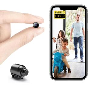 Smallest Wireless WiFi Camera,HD1080P Video Camera with Video Recording Live Feed,Portable Mini Camera,Baby Monitor,Pet Camera with Night Vision,Motion Detection,Cloud Storage for Outdoor/Indoor