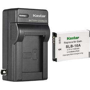 Kastar 1-Pack SLB-10A Battery and AC Wall Charger Replacement for Samsung M110, M310, M310W, NV9, P800, P1000, PL50, PL51, PL55, PL60, PL65, PL70, SL102, SL202, SL310, SL420, SL502, SL620 Camera