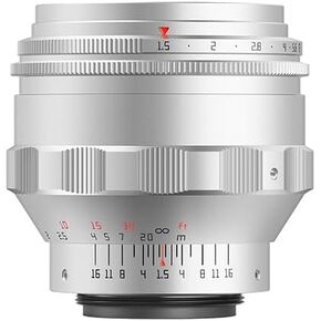 TTartisan 75mm F1.5 Swirly Bokeh Full Frame Large Aperture Camera Lens, Compatible with M42 Mount Cameras (Silver)