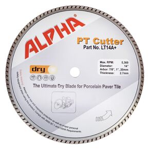 Alpha PT Cutter 14" Dry Cutting Turbo Blade LT14A+