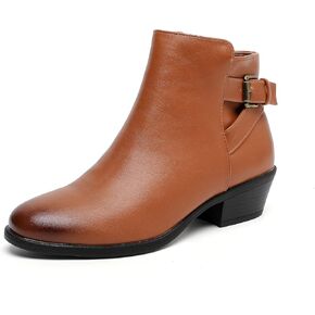 MEMON Womens Black Chelsea Boots,Suede Booties Low Heel,Casual Elastic Ankle Boots,Slip On Dress Boots For Women