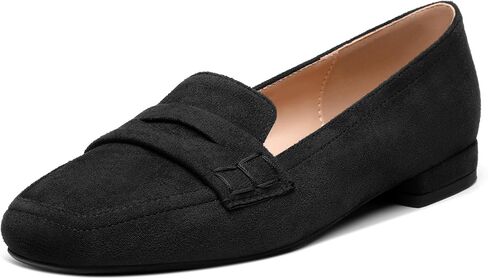 MODENCOCO Women's Loafers Comfortable Square Toe Flats Soft Women's Loafers & Slip-ons Fashion Dress Shoes for Work Dating Casual in Saudi Arabia