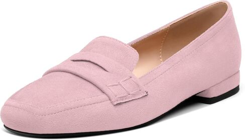 MODENCOCO Women's Loafers Comfortable Square Toe Flats Soft Women's Loafers & Slip-ons Fashion Dress Shoes for Work Dating Casual in Saudi Arabia