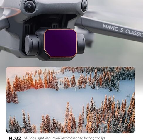 K&F Concept Mavic 3 Classic ND32 (5 Stop) Filter ، 28 Filter Classe Censity متعددة المغلفة متوافق مع DJI Mavic 3 Classic Drone in Kuwait