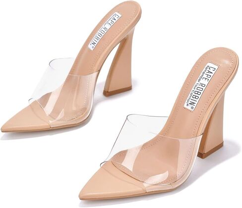 Cape Robbin Layland Clear Pointy Toe High Heels (Layland) in Saudi Arabia