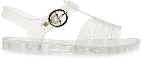 Toddler Sandals Jelly Shoes Girls Unisex Boy Flat Retro Slides Clear Kids Water Slippers Slingback Summer Beach Size 8 Adjustable Buckle Glitter Dress Soft in Kuwait
