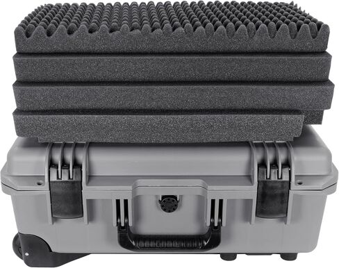 Eylar 22 Inch Intact Premium Series Hard Rolling Carry-On Travel Case, Lightweight and Durable Design with Foam (Gray) in Kuwait