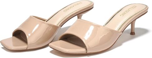 Women's Kitten Heels Sandals Low Heels Slip On Slides 2 Inch Heeled Square Open Toe Sandals for Women in Saudi Arabia