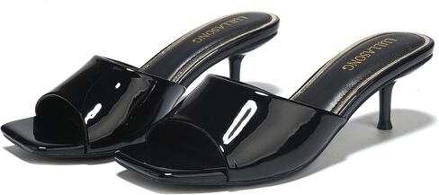 Women's Kitten Heels Sandals Low Heels Slip On Slides 2 Inch Heeled Square Open Toe Sandals for Women in Saudi Arabia