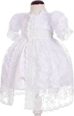 Lito Angels Baby Girls مقرض ثوب معمودية التعميد مع كيب بونيت in Kuwait