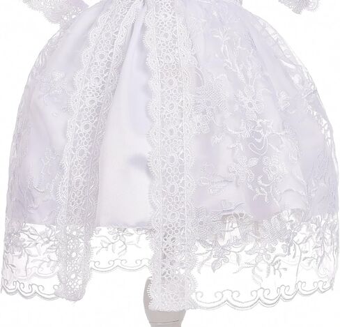 Lito Angels Baby Girls مقرض ثوب معمودية التعميد مع كيب بونيت in Kuwait