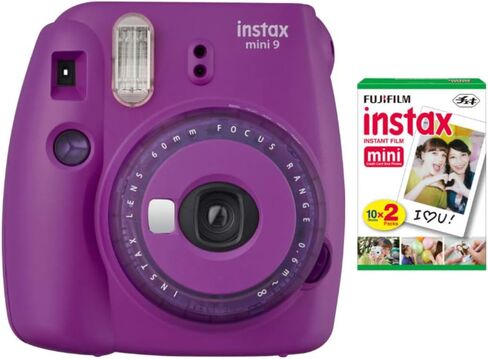 Fujifilm Instax Mini 9 Camera Fructant With Mini Film Twin Pack (Purple) in Saudi Arabia