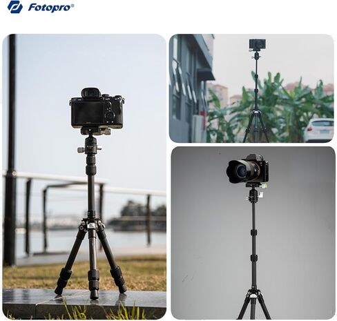 Fotopro Carbon Fiber Tripod Tubod 12 "/31cm 3-Section Tripod Center Colled Max Load 11 lbs in Kuwait