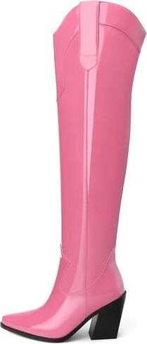 أحذية Movinsteps عالية الأحذية للنساء فوق أحذية الركبة براءات براءة اختراع مكتنزة عالية من إصبع القدم المسحوب على الأحذية الطويلة الأنيقة الأزياء الكلاسيكية طويلة القامة in Kuwait