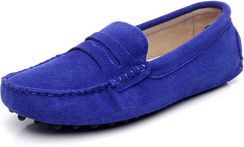 Anufer Women's Classic Suede/Fabric Penny Loafers Comfort Handmade Mocasins in Kuwait