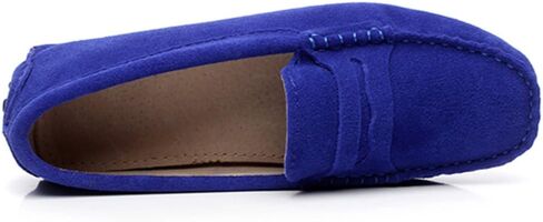 Anufer Women's Classic Suede/Fabric Penny Loafers Comfort Handmade Mocasins in Kuwait