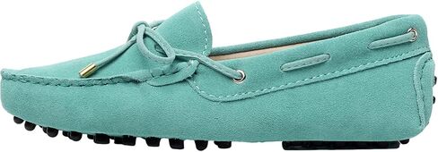 Anufer Women's Classic Suede/Fabric Penny Loafers Comfort Handmade Mocasins in Kuwait