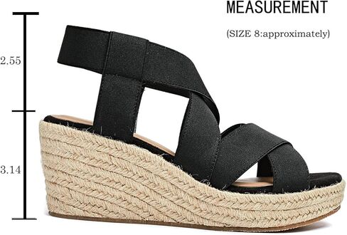 Luoika Wide Wide Width Widge Wedge ، منصة الكاحل ، فتح إصبع القدم Espadrille Pump Pump Heel Women’s Sandals موجزة بالأحذية الصيفية غير الرسمية. in Kuwait
