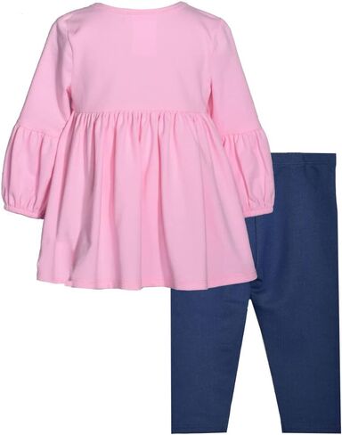 Bonnie Jean Girl's Valentine's Day Outfit - Pink Heart Leggings Set for Baby, Toddler and Little Girls in Saudi Arabia