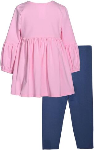 Bonnie Jean Girl's Valentine's Day Outfit - Pink Heart Leggings Set for Baby, Toddler and Little Girls in Saudi Arabia