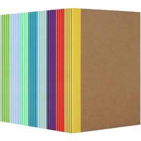 16-Packs A5 Kraft Notebooks Composition Notebooks Exercise Book Writing Journals Bulk Pack Writing Books Notepads.8.3×5.5IN,30 Sheets Of 60 Pages