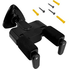 Sutekus Auto Grip Guitar Hanger Guitar Wall Mount Auto Lock Guitar Wall Hangers for Acoustic Electric Guitar Ukulele Bass Mandolin (1Pack)