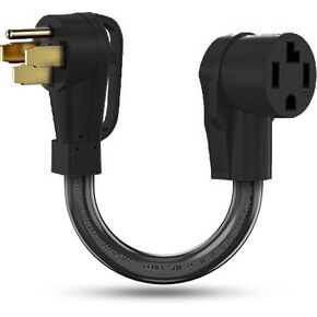 سلك محول شاحن EV من NEMA 14-50P إلى 14-30R، 125V/250V 4 مخرج مجفف شوكة قابس ذكر إلى 50 أمبير 4 شوكات أنثى EV للمستوى 2 لشحن شاحن تسلا RV درجة صناعية شديدة التحمل STW 8 AWG in Kuwait