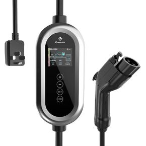 Electric Vehicle Charger, Portable Level 2 Ev Charger, 32Amp 240V, J1772 Charging Cable NEMA 14-50 Plug, Adjustable Plug-in EV Charging Station,24ft Cable