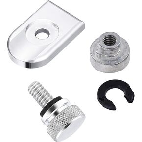 Amazicha Chrome Stainless Steel Seat Bolt Nut Tab Screw Mount Knob Cover Rear Compatible for Harley Davidson Sportster Softail Touring Dyna 1996-2024
