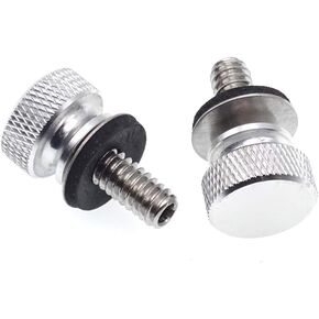 1/4" 20 Aluminium Seat Bolt Screw Billet Thread Black Motorbike Seat Bolt Fits 1986-2023 Harley-Davidson (Pack of 2)